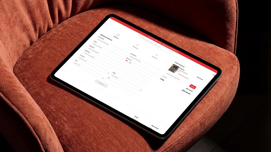 The Booksmart checkout open on a tablet, its search bar across the top reading “Search by title, author, keyword, isbn”.